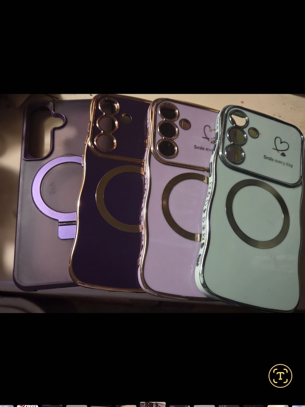 Purple & Mint Phone Case with Ring Holder Samsung Galaxy 25+ Ultra